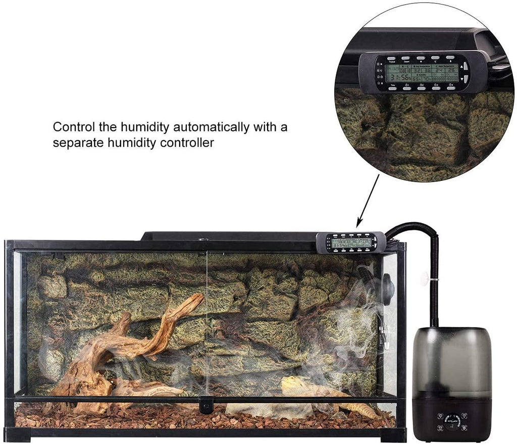 4L Reptile Fogger Mister for Reptile Terrariums， Humidifier Digital Tank Timing Terrarium Humidifier Smart Touch Screen Mister TF03 - REPTI ZOO