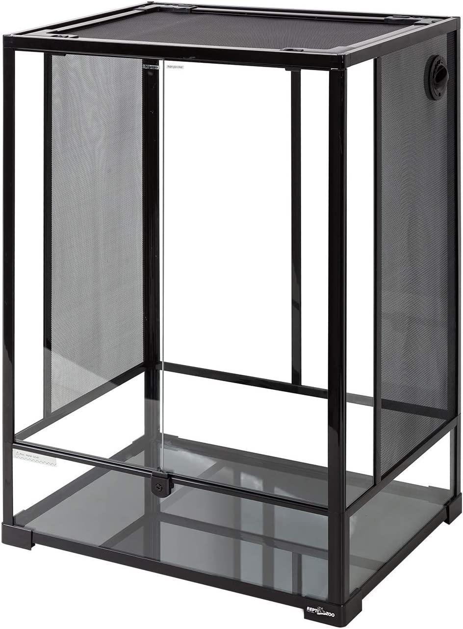 REPTI ZOO 67 Gallon 24″x18″x36″ Vertical Reptile Tall Terrarium With Mesh Screen Sides and Glass Sides RK0124N - REPTI ZOO