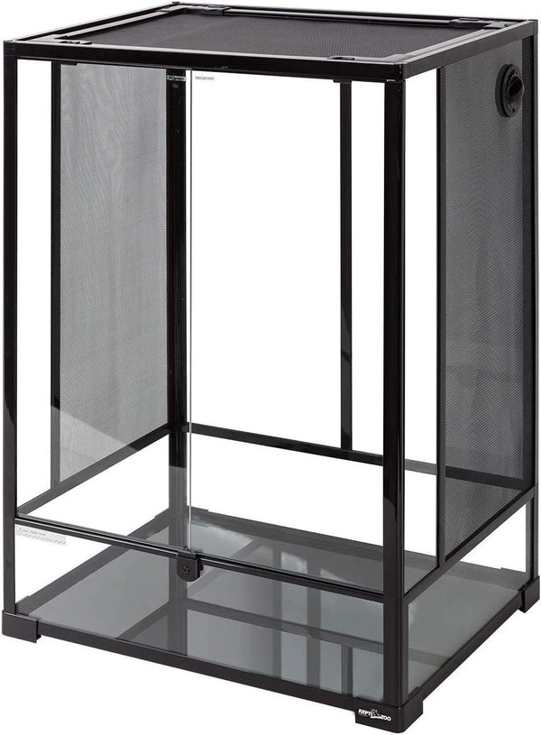 REPTI ZOO 67 Gallon 24″x18″x36″ Vertical Reptile Tall Terrarium With Mesh Screen Sides and Glass Sides RK0124N - REPTI ZOO