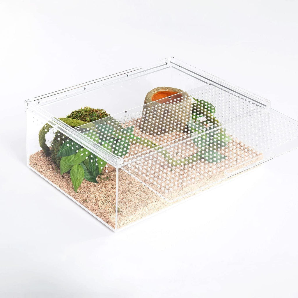 REPTI ZOO 27 Gallon 16''x12''x6'' Magnetic Acrylic Reptile Breeding Cage - REPTI ZOO