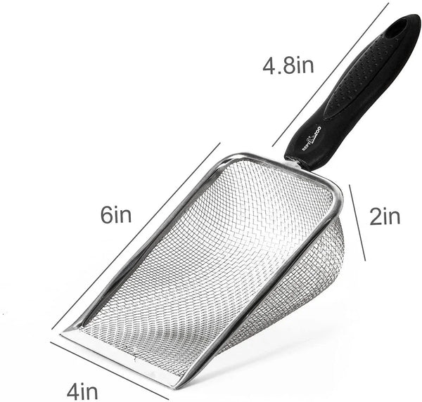 REPTI ZOO 2PCS Reptile Sand Fine Mesh Reptile Scooper Bearded Dragon Sand Shovel Terrarium Substrate Durable Litter Cleaner Corner Scoop Combo Set - REPTI ZOO
