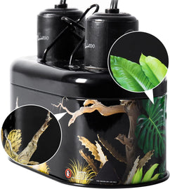 REPTI ZOO Nano Combo Print Tropical Desert Reptile Dual Deep Dome Lamp Fixture - REPTI ZOO