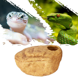 REPTIZOO Reptile Hide Cave, Snake Cave and Hides, 3-in-1 Magnetic Attraction Cave for Snake, Ball Python, Geckos Reptiles - REPTI ZOO