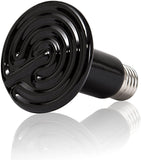 REPTI ZOO 100W Reptile Ceramic Heat Emitter Heating Bulb Black for Reptiles Pets Ceramic Infrared with No Light Emitted