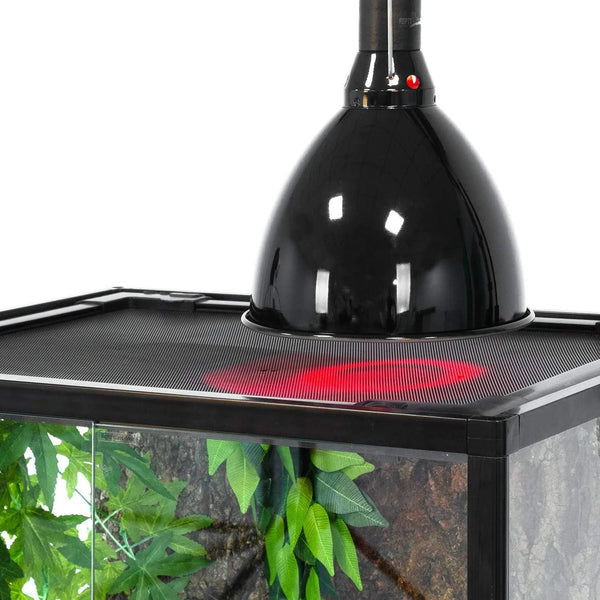 REPTI ZOO 8.5 inch Reptile Light Fixture 200W 2 in 1 E26 Base,Aquarium Dome Reptile UVB Light Socket Fixture (Without Bulbs) - REPTI ZOO