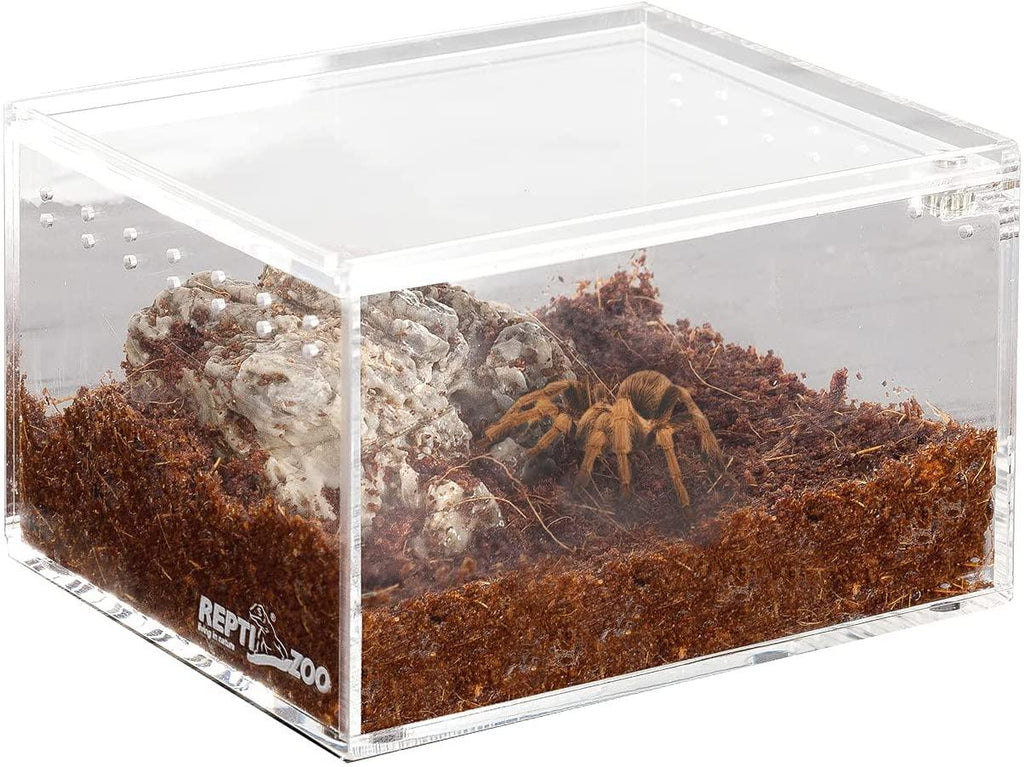 REPTI ZOO 0.15 Gallon 4.1"x3.3"x2.5" Magnetic Acrylic Case, Nano Enclosure Reptile Breeding Box - REPTI ZOO