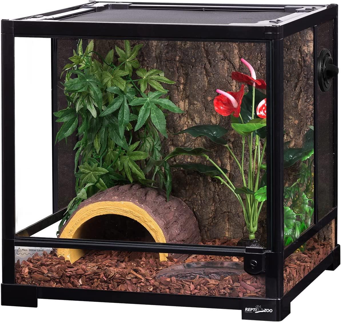 25 Gallon x 18" x Glass Reptile Terrarium, Open – REPTI ZOO