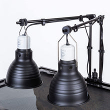 Load image into Gallery viewer, REPTI ZOO Reptile Dual Lamp Stand Lamp Hanger Holder Adjustable Metal Lamp Support for ReptileTerrarium Heating Reptile Light Fixtures - REPTI ZOO