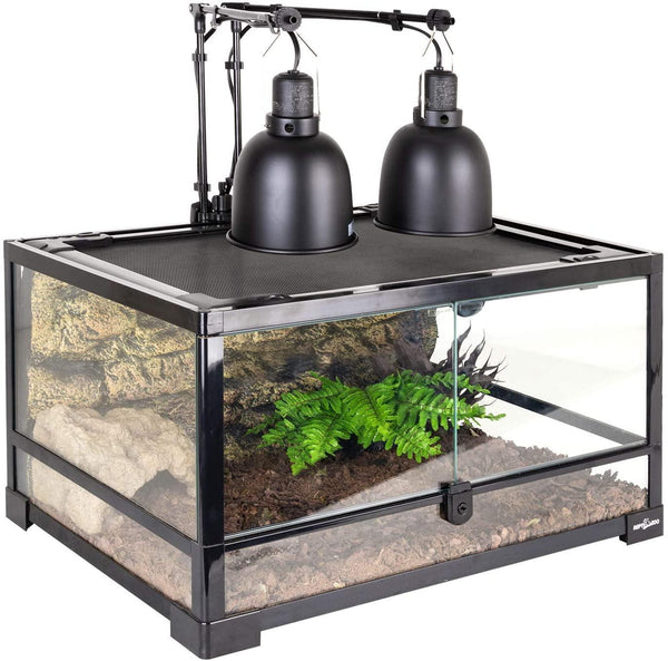 REPTI ZOO Reptile Light Fixture 2 Packs 5.5 Inch Deep Dome Lamp Cap Lamp Fixture Optical Reflection Cover for Reptile Glass Terrariums - REPTI ZOO