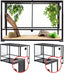 REPTI ZOO 67 Gallon 36" x 18" x 24" Reptile Large Glass Terrarium 2 in 1 Side Meshes and Side Glasses Reptile Terrarium(Knock-Down) RK0120P - REPTI ZOO