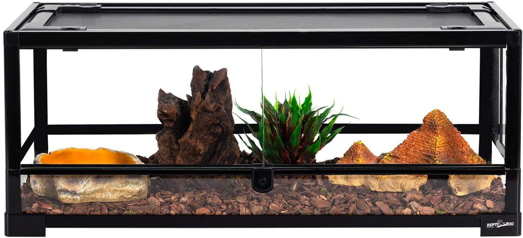 REPTI ZOO 18.7 Gallon 30" x 12"x 12" Front Opening reptile enclosures For Reptile Pets Bearded Dragon Gecko Lizard RK301212G - REPTI ZOO