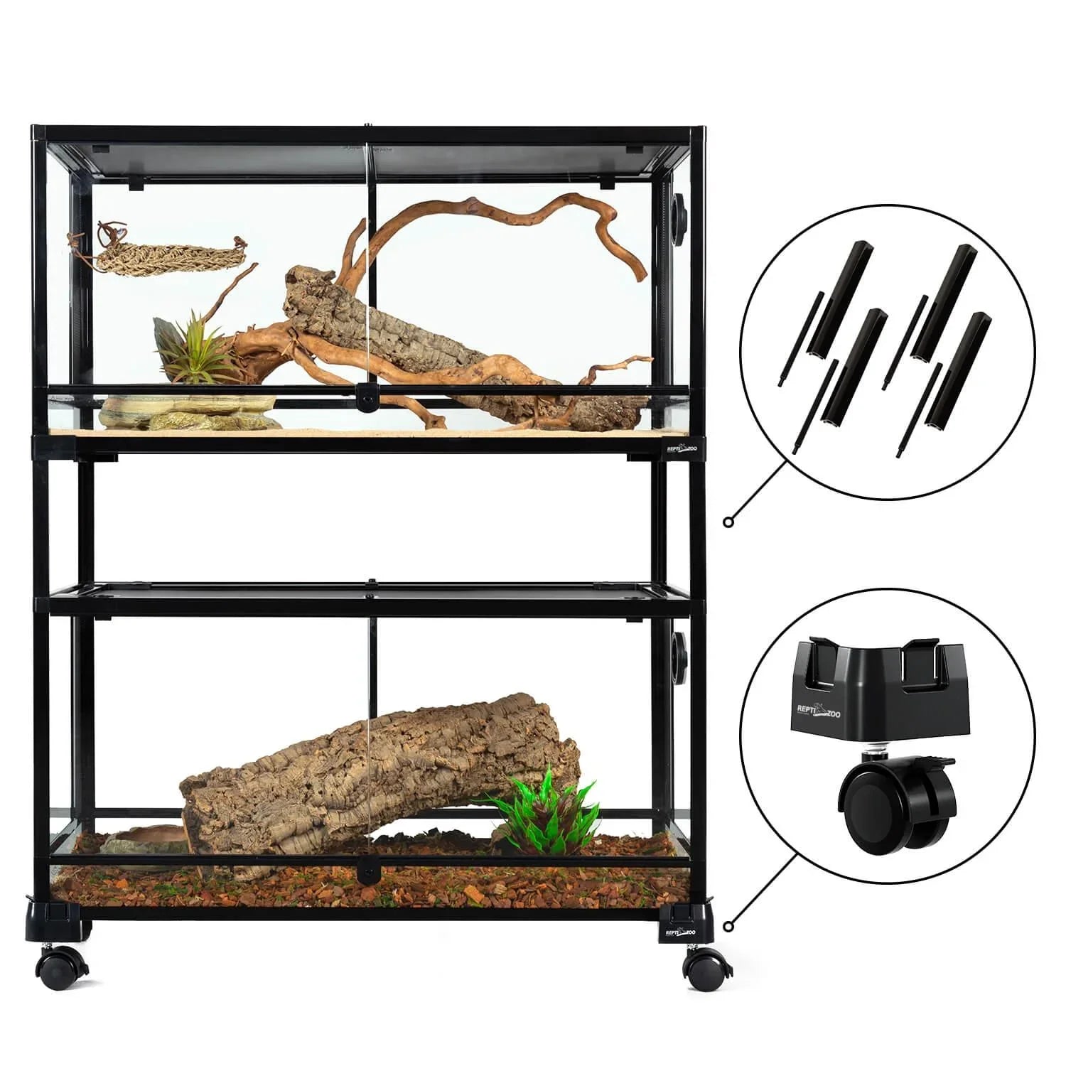 REPTI ZOO RK Knock-Down Reptile Terrarium Accessories - Universal Wheels (4pcs) - REPTI ZOO