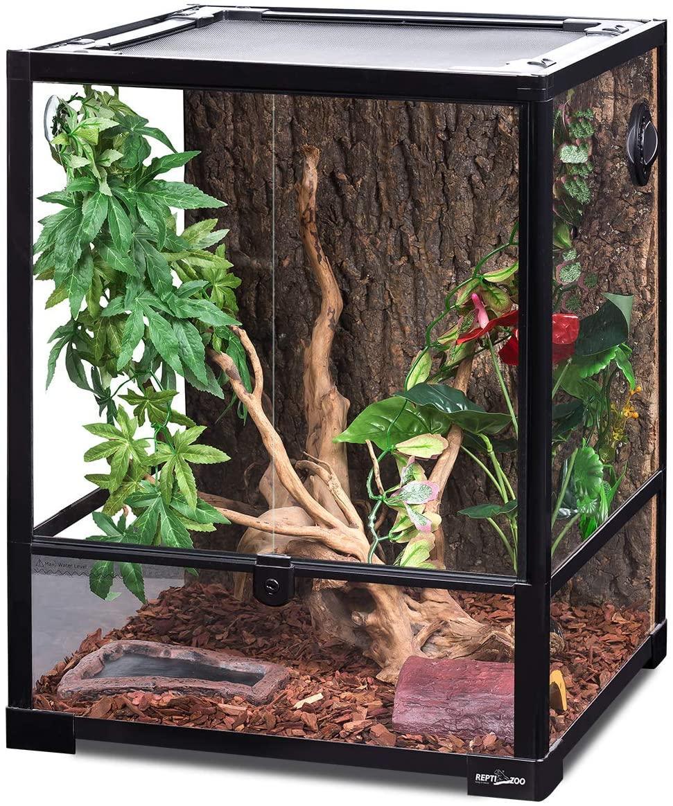 30 Gallon Front Opening desert lizard tank 18" x 18" x 24" reptile terrarium with Double Hinge Door RK0110 - REPTI ZOO Main image