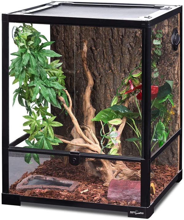 30 Gallon Front Opening desert lizard tank 18" x 18" x 24" reptile terrarium with Double Hinge Door RK0110 - REPTI ZOO