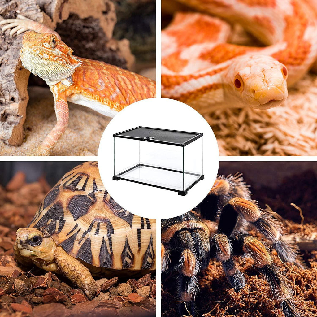 REPTI ZOO 15 Gallon 20" x 12" x 14" Lizard Gecko Small Animals Knock-Down Reptile Tank RAK05 - REPTI ZOO