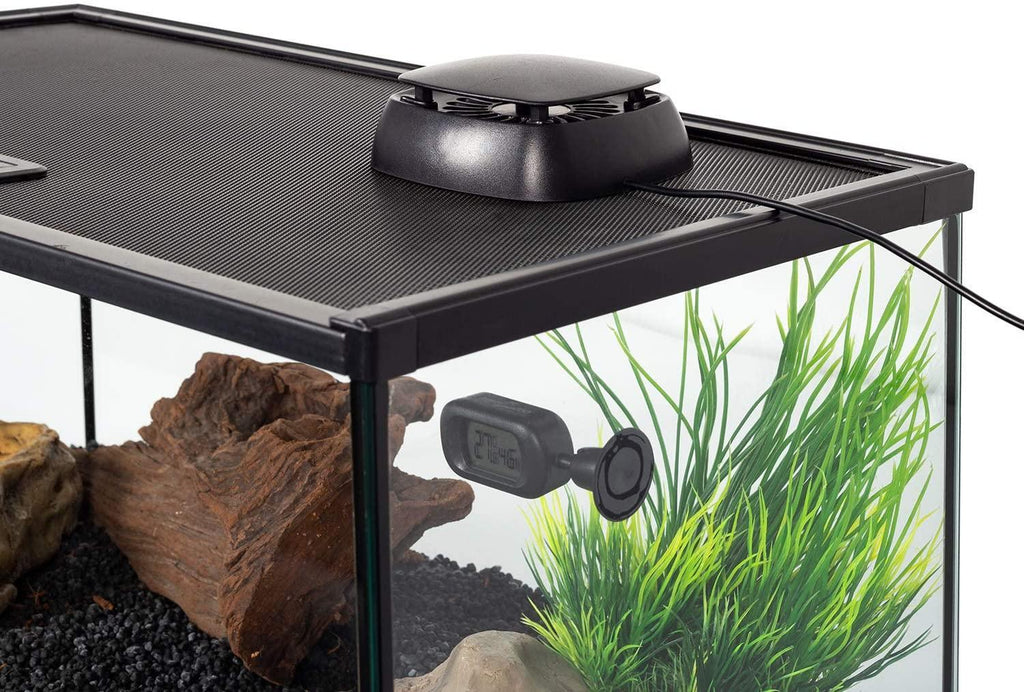 REPTI ZOO Reptile Dehumidifier Glass Terrarium Air Purifier Fan Amphibian Strong Magnetic Mounting Ventilation Fan - REPTI ZOO