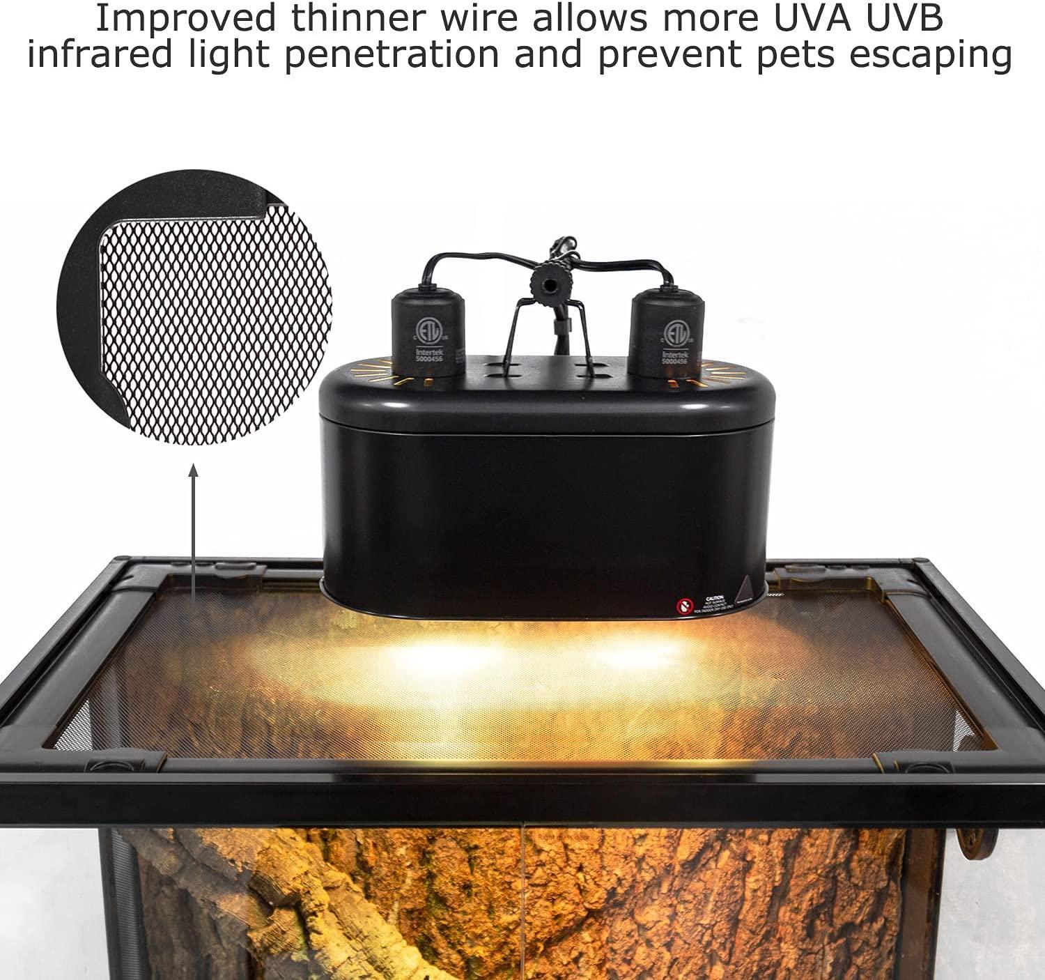 REPTI ZOO 15 Gallon 20" x 12" x 14" Lizard Gecko Small Animals Knock-Down Reptile Tank RAK05 - REPTI ZOO