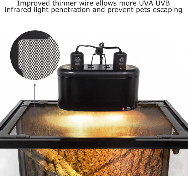 REPTI ZOO 35.3 Gallon 36" x 18"x 12" Full Glass Reptile Terrarium, Front Opening Reptile Tank for Bearded Dragon Gecko Tortoise Snake RK0118 - REPTI ZOO