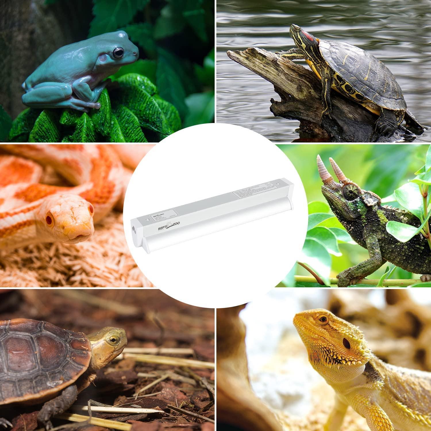 REPTIZOO T5 HO UVB Lighting Combo Kit, with Detachable Curved Reflector and 1pc Desert 10.0 UVB T5 Lamp, ETL certificated Secondary image