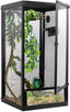 Foldable 48 Gallon Air Screen Cage, Vertical Reptile Terrarium 18" x 18"x 36" Reptile Tank for Chameleon Iguana PAC454590A - REPTI ZOO