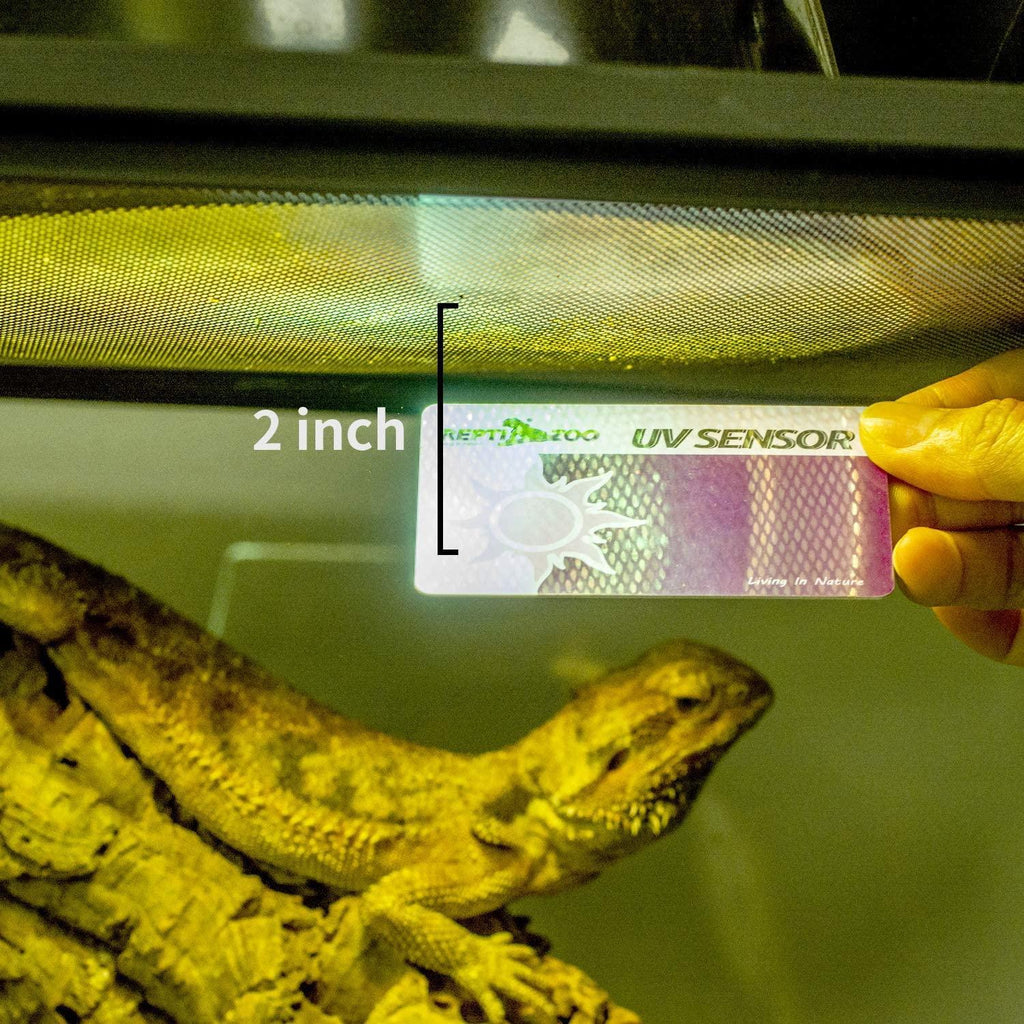 REPTI ZOO UVB Tester Reptile Lamp UV Sensor Reptile UVA UVB Fluorescent Lamp Tester Card, Set of 2 - REPTI ZOO