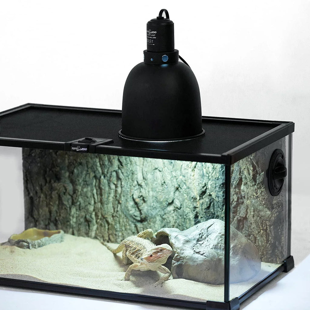 REPTI ZOO 5.5 Inch Deep Dome Lamp Cap Lamp Fixture,Optical Reflection Cover for Reptile Glass Terrariums - REPTI ZOO