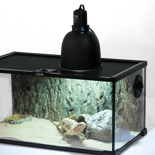 REPTI ZOO 5.5 Inch Deep Dome Lamp Cap Lamp Fixture,Optical Reflection Cover for Reptile Glass Terrariums - REPTI ZOO