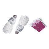 REPTIZOO Energy Saving Lamps UVB & UVA Bulb and UV Test Card Kit 4pcs(1 set)