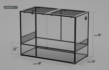 Load image into Gallery viewer, REPTI ZOO 48&quot; x 24&quot;x 36&quot; Glass Reptile Terrarium with Sliding Door Reptile Habitat Tank Mesh screen on sides (customed reptile cage) - REPTI ZOO