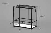 Load image into Gallery viewer, REPTI ZOO 24&quot;x 13&quot;x 24&quot; Glass Reptile Terrarium Front Opening Reptile Habitat Tank (customed reptile cage) - REPTI ZOO