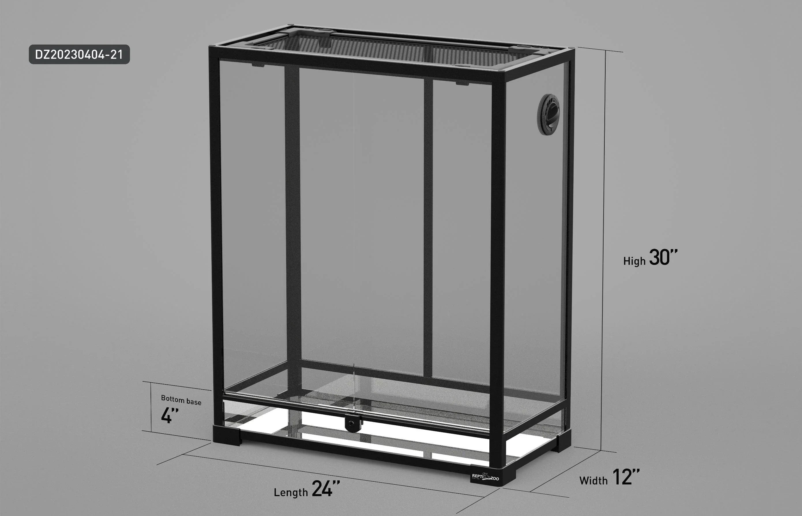 REPTI ZOO 38 Gallon Custom Reptile Tank 24" x 12"x 30" Front Opening Doors Secondary image