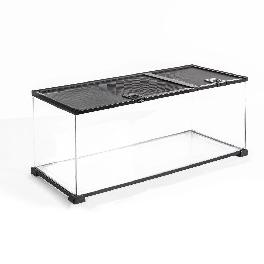 REPTI ZOO 18 Gallon Reptile Enclosures With Double Top Covers And Glass Sides - REPTI ZOO