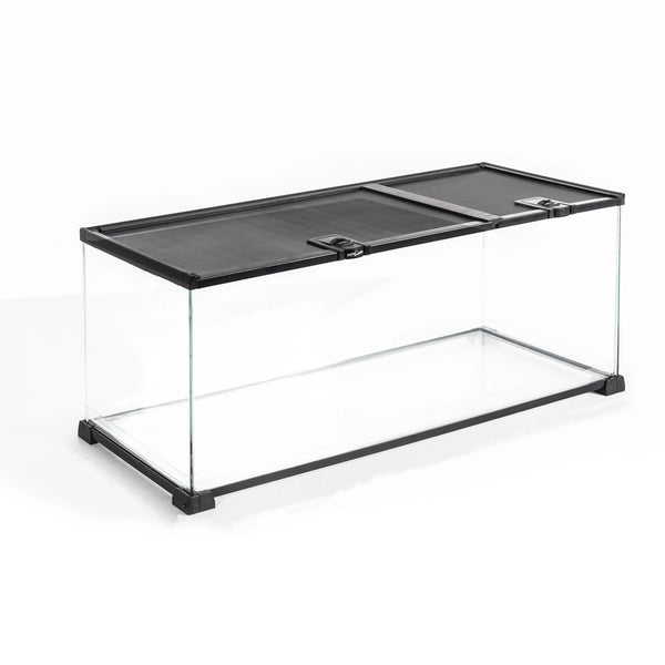 REPTI ZOO 18 Gallon Reptile Enclosures With Double Top Covers And Glass Sides - REPTI ZOO