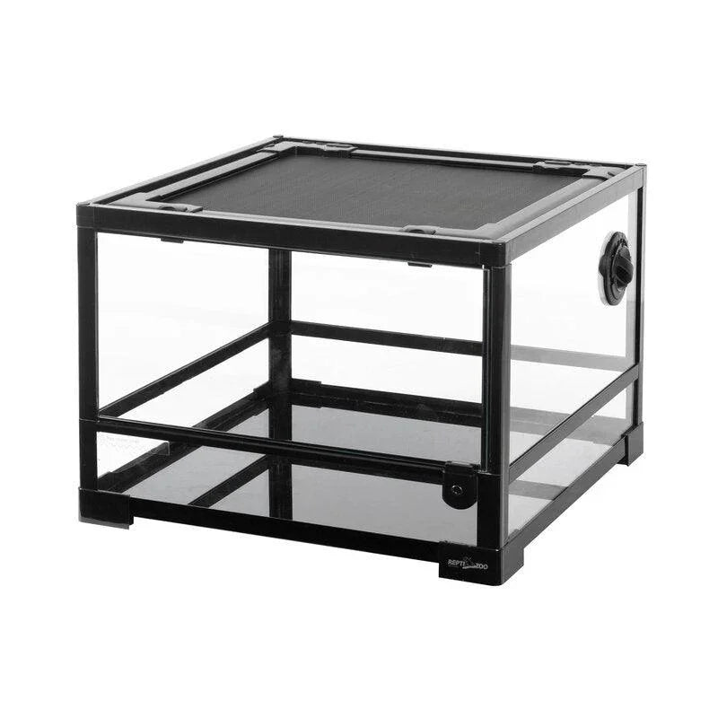 REPTI ZOO 25 Gallon 18" X 18" X 13" Reptile Terrarium, Upgrade Glass Front Opening Terrarium(Knock-Down) RK0116S - REPTI ZOO