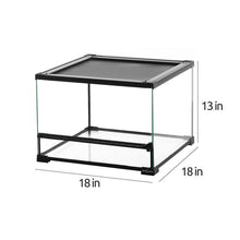 Load image into Gallery viewer, REPTI ZOO 17 Gallon 18&quot;×18&quot;×12.6&quot; Tropical Glass Tank RHK03SG - REPTI ZOO