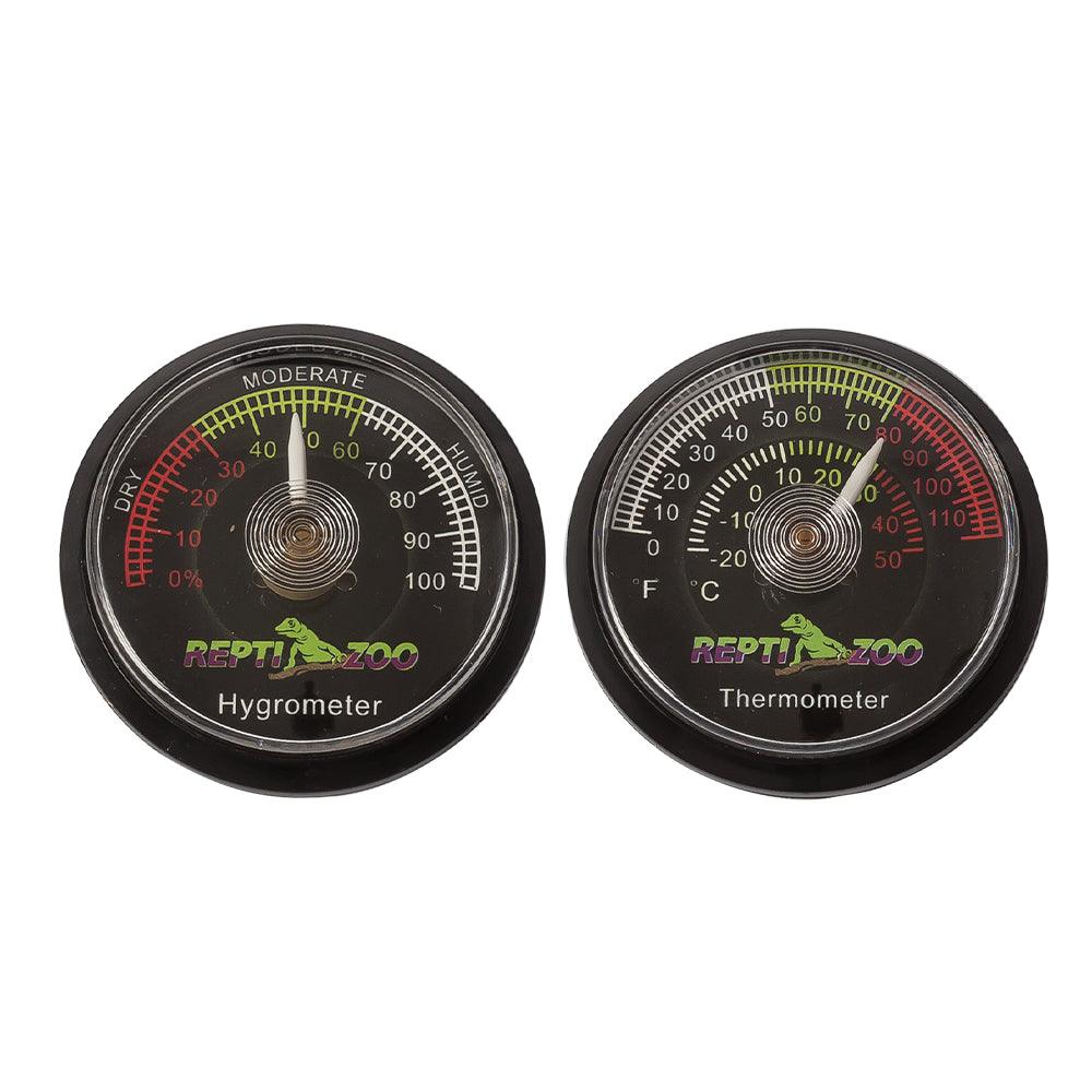 REPTI ZOO Reptile Terrarium Dual Thermometer and Hygrometer kits(1 set
