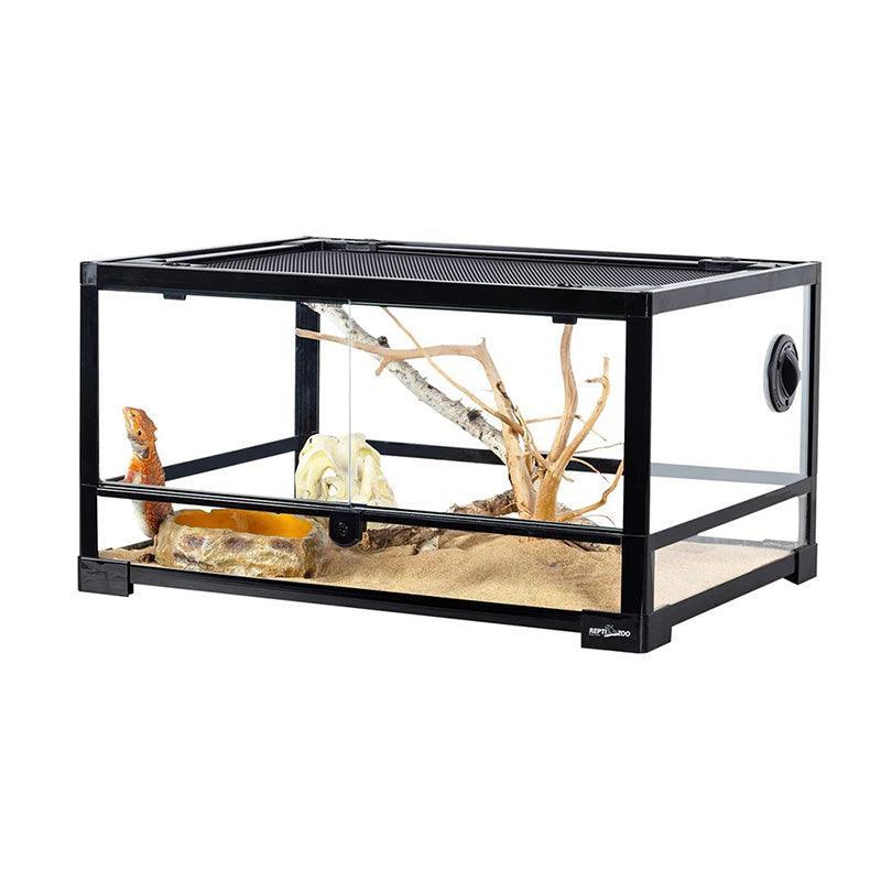 REPTIZOO 20 Gallon 24" x 18"x 12" Full Glass Reptile Enclosures , Front Double Opening Reptile Cages RK0117 - REPTI ZOO Main image
