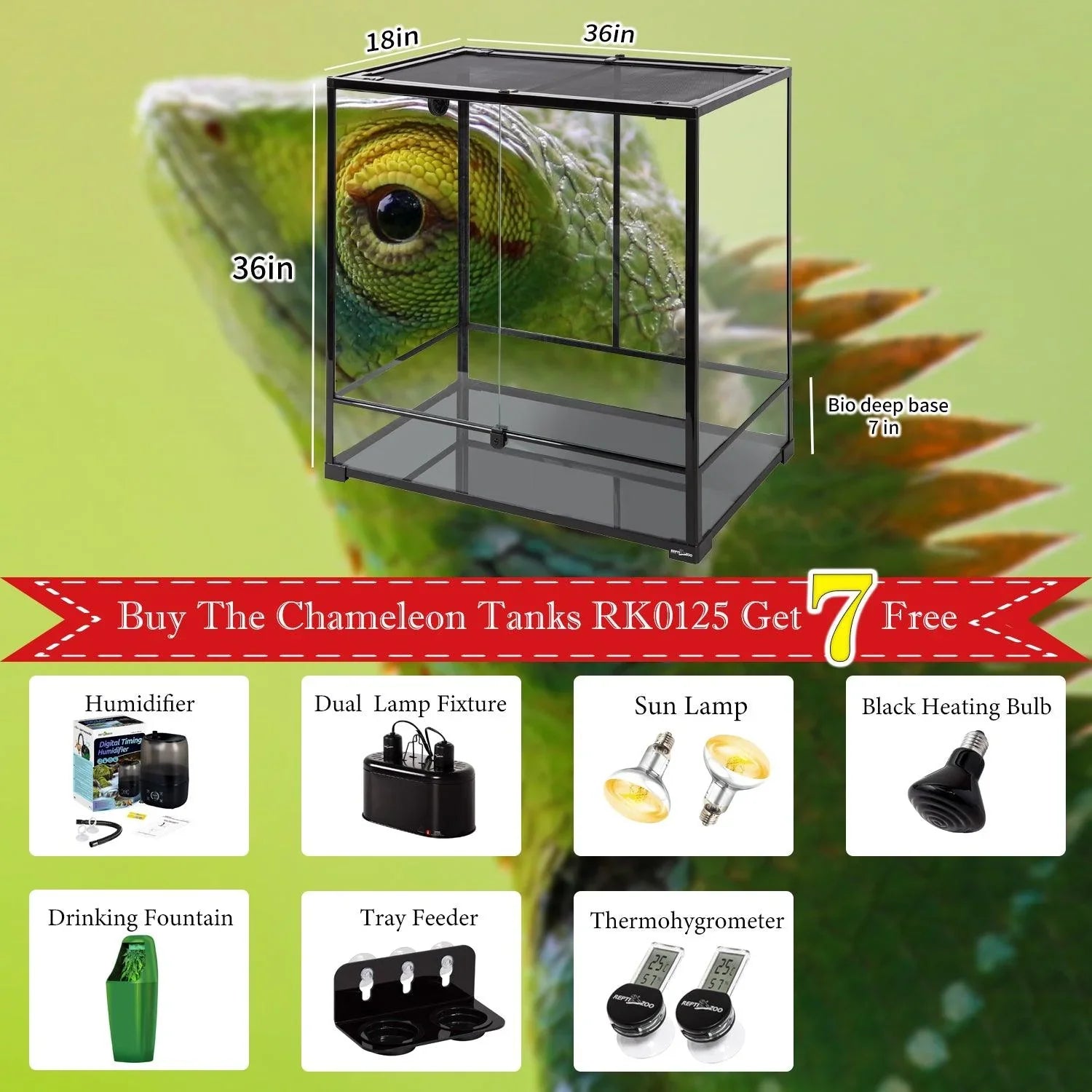 Buy REPTIZOO specific Chameleon tank get free products - REPTI ZOO Main image