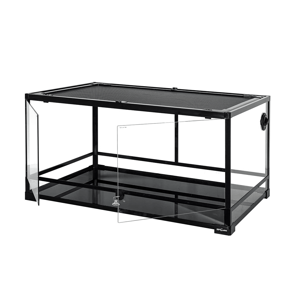 REPTI ZOO 67 Gallon Reptile Glass Terrarium 36" x 23.6" x 18", Double Hinge Door with Screen Ventilation bearded dragon tank(Knock-Down) RK0134 - REPTI ZOO