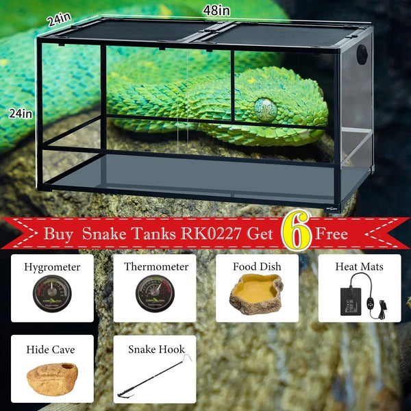 REPTI ZOO 50 Gallon Snake Tank Starter Kit - REPTI ZOO