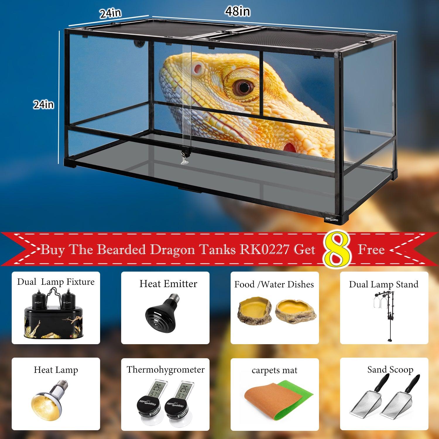 Buy REPTIZOO specific Bearded Dragon Tanks get free products