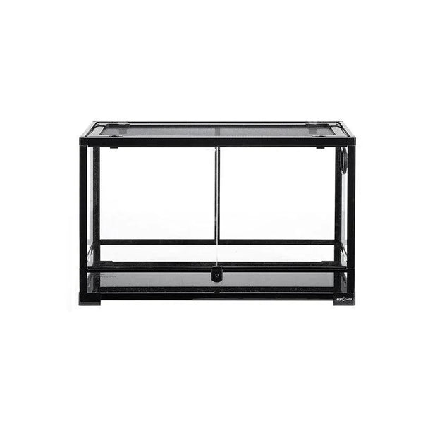 REPTI ZOO 30 Gallon 30" x 12"x 18" Glass Reptile Terrarium, Front Opening Reptile Habitat Tank, Double Doors Screen Ventilation(Knock-Down) RK301218G - REPTI ZOO