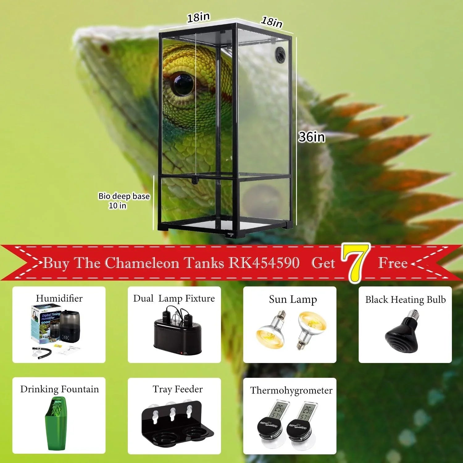 Buy REPTIZOO specific Chameleon tank get free products Secondary image