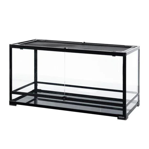 REPTI ZOO Glass Reptile Terrarium 50 Gallon, Front Opening Reptile Habitat Tank 36" x 18"x 18" for Reptile , Double Doors with Background RK361818A - REPTI ZOO