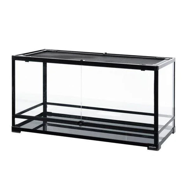 REPTI ZOO Glass Reptile Terrarium 50 Gallon, Front Opening Reptile Habitat Tank 36" x 18"x 18" for Reptile , Double Doors with Background RK361818A - REPTI ZOO