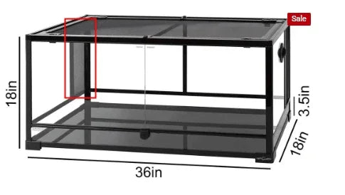 1pc of Glass Replacement of Mesh Screen & 2 Bags of Screws & 1 pc of Rod #1 of RK0119 - REPTI ZOO