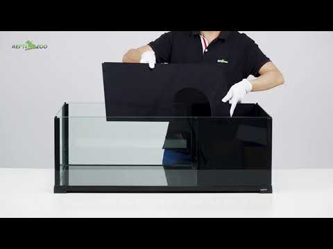 52 gallons 36″*24″*14″ terrarium with compartment and black coating glass sides RKE0204