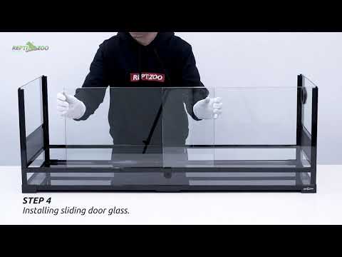 REPTI ZOO 90 Gallon 48" x 24" x 18"  Reptile Habitat, Double Hinge Door with Screen Ventilation Reptile Terrarium (Knock-Down) RK0226