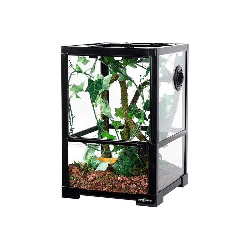 REPTI ZOO 10 Gallon 12" x 12" x 18" Full Glass Reptile Terrarium, Top Screen Ventilation & Feeding RK0102NS - REPTI ZOO Main image
