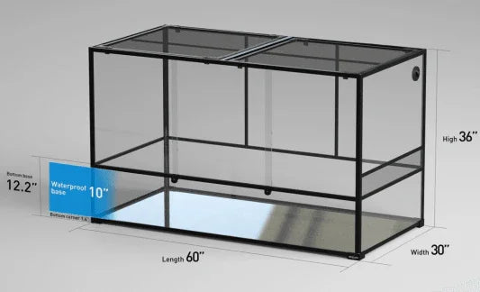 REPTI ZOO Customed Reptile Cage 60" x 30"x 36" Glass Reptile Terrarium (includes shipping and tax) - REPTI ZOO Main image